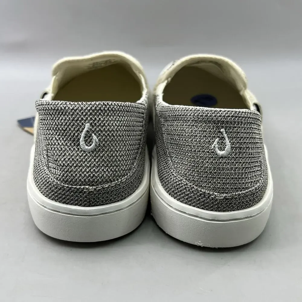 OluKai Pehuea Slip On Shoes Women Size 9 Brown Gray Woven Comfort Sneakers NEW